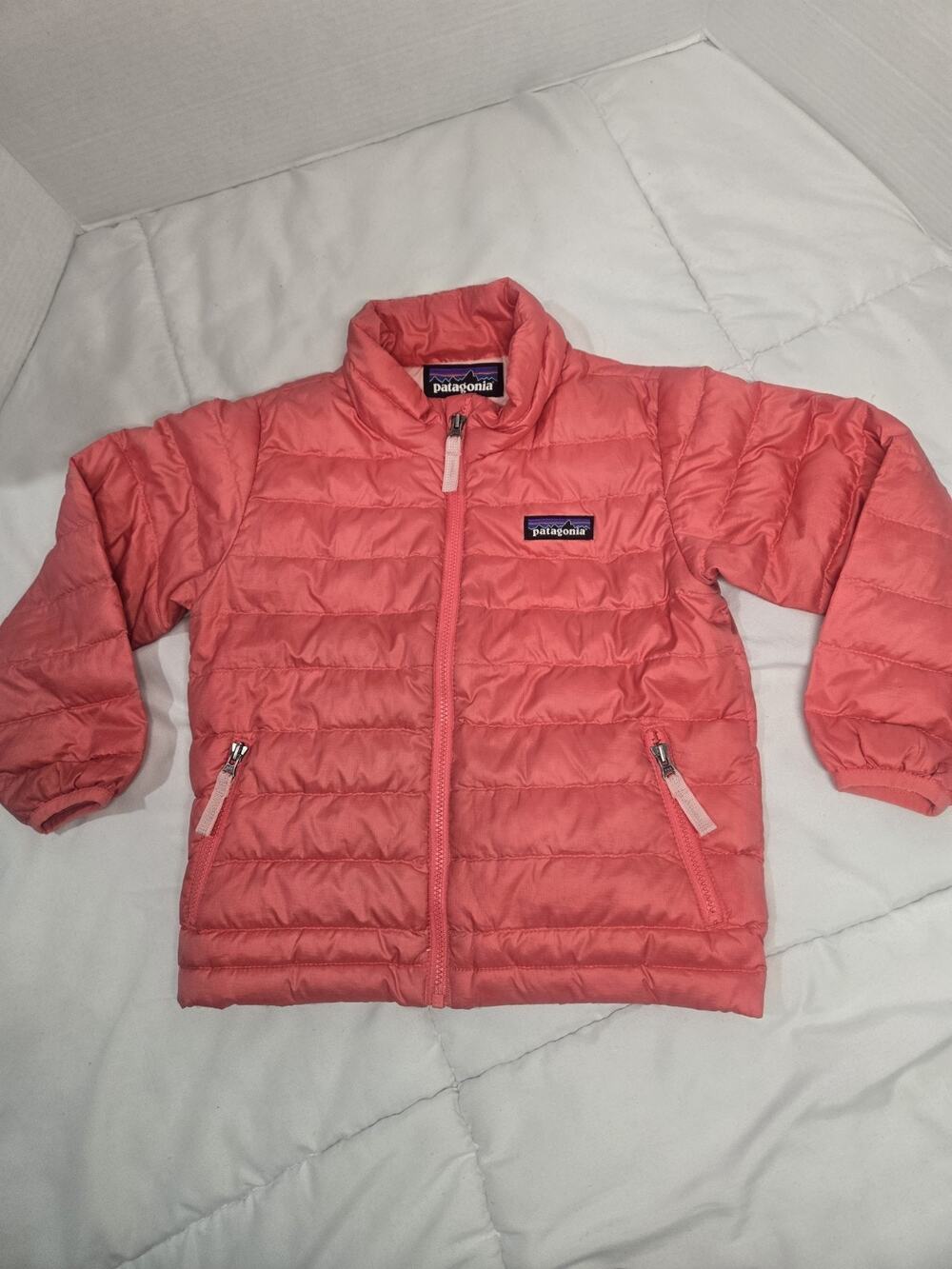 Patagonia Jacket Girl's 3t Pink Down Sweater Full Zip Puffer Coat Lightweight